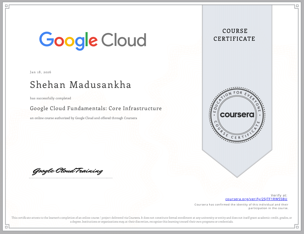 Google Cloud Certificate